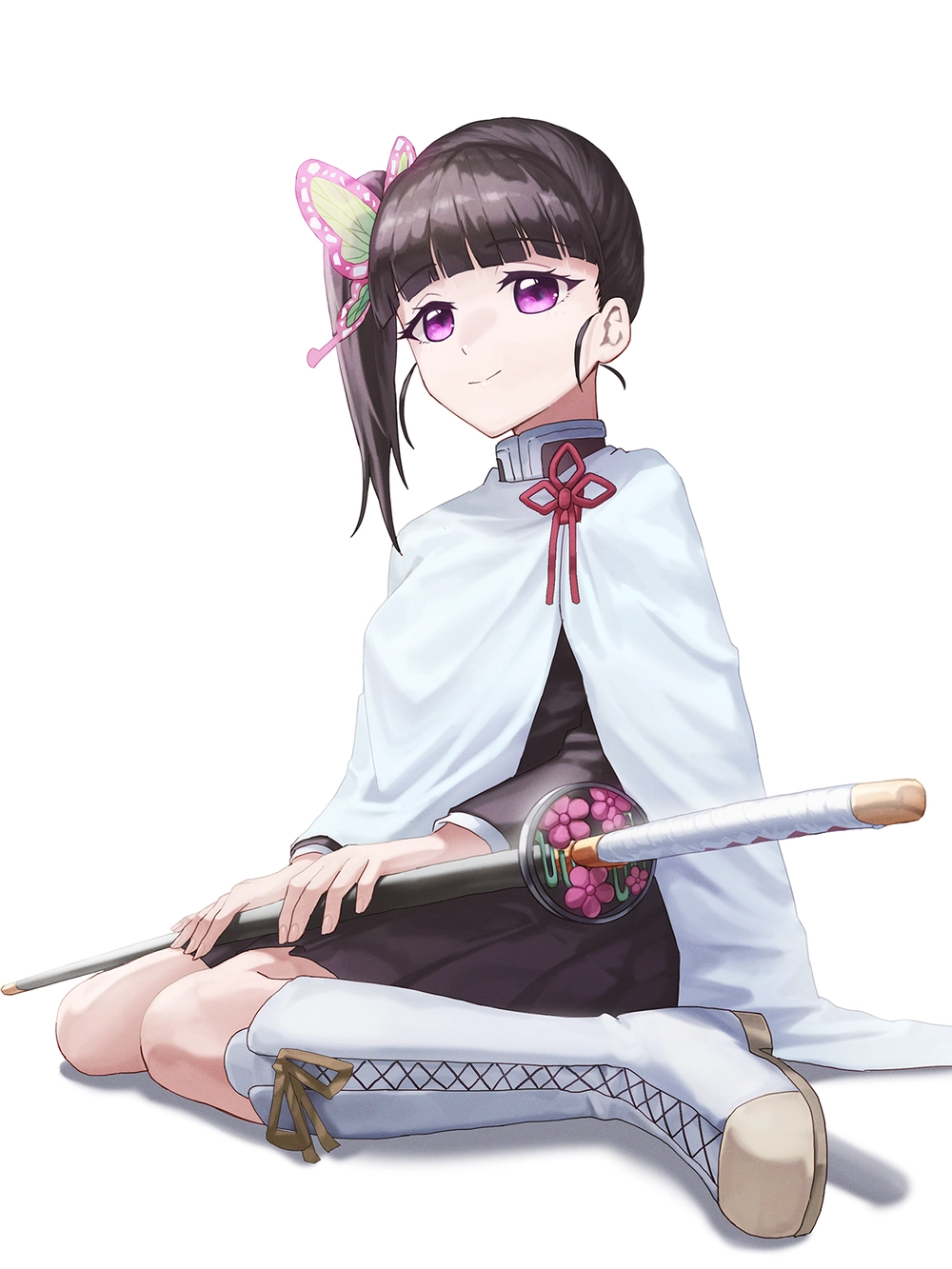 hình ảnh kanao ngại ngùng nhìn tanjiro 