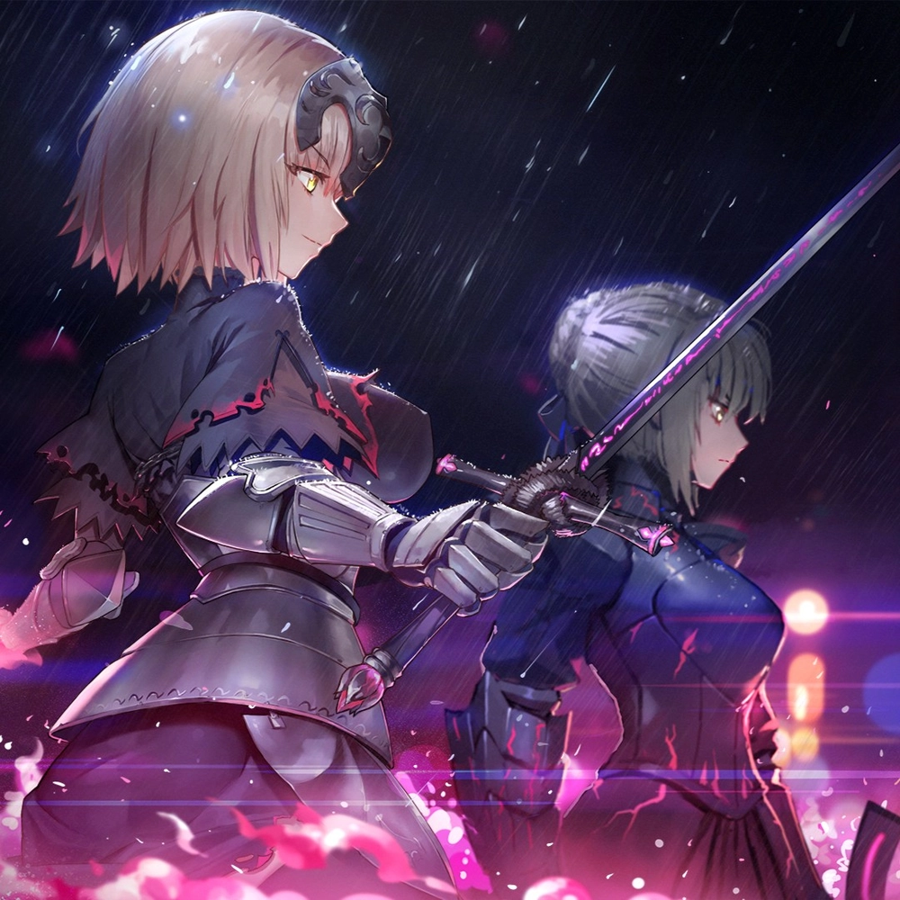 ảnh anime kiếm với hiệu ứng kiếm quang 