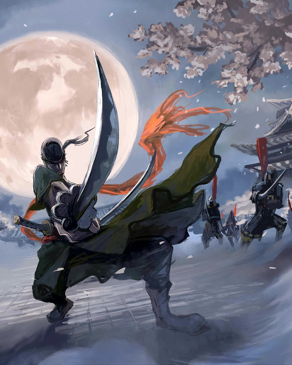 ảnh anime kiếm phong cách samurai 