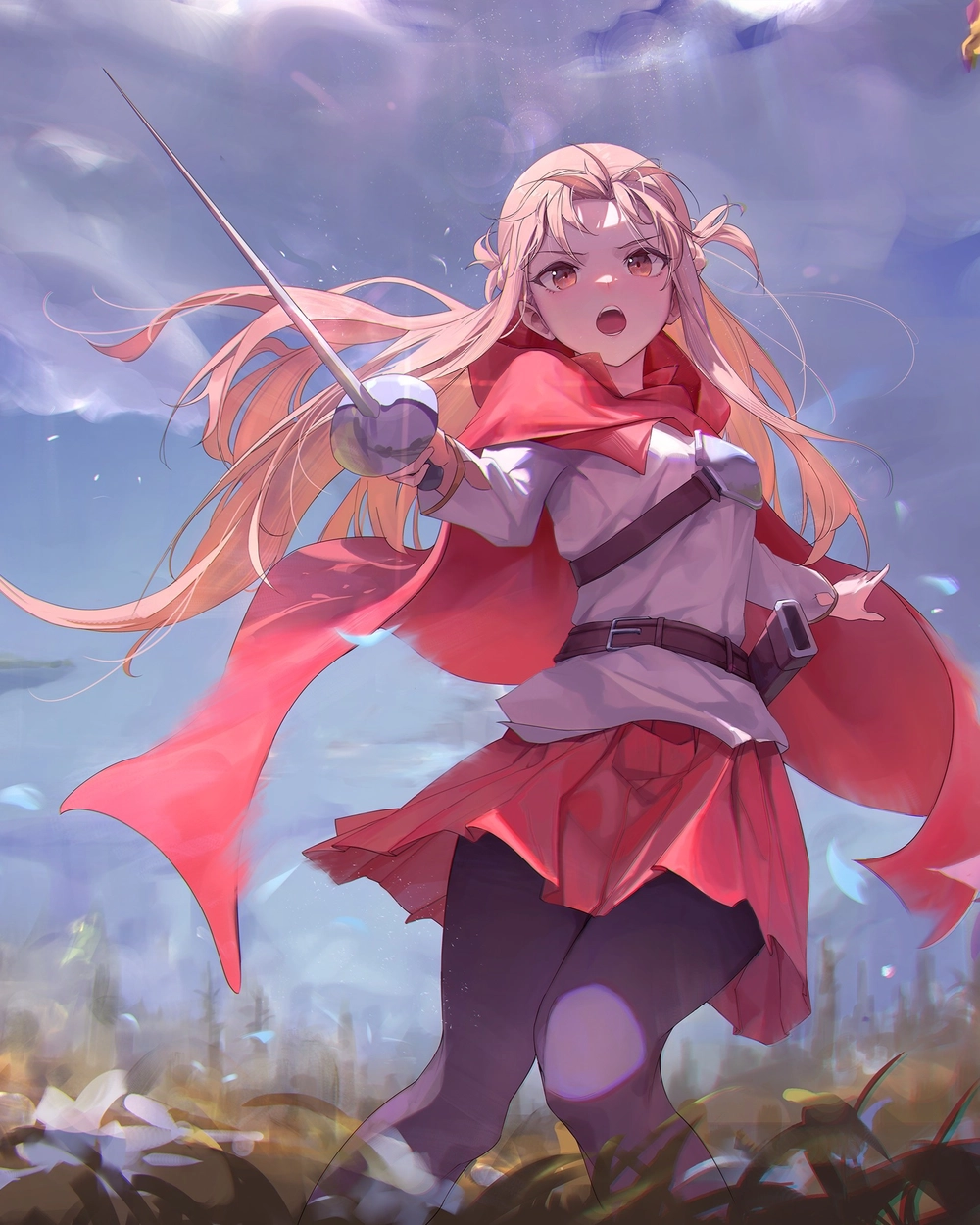 ảnh anime kiếm sĩ đang chiến đấu trong anime 