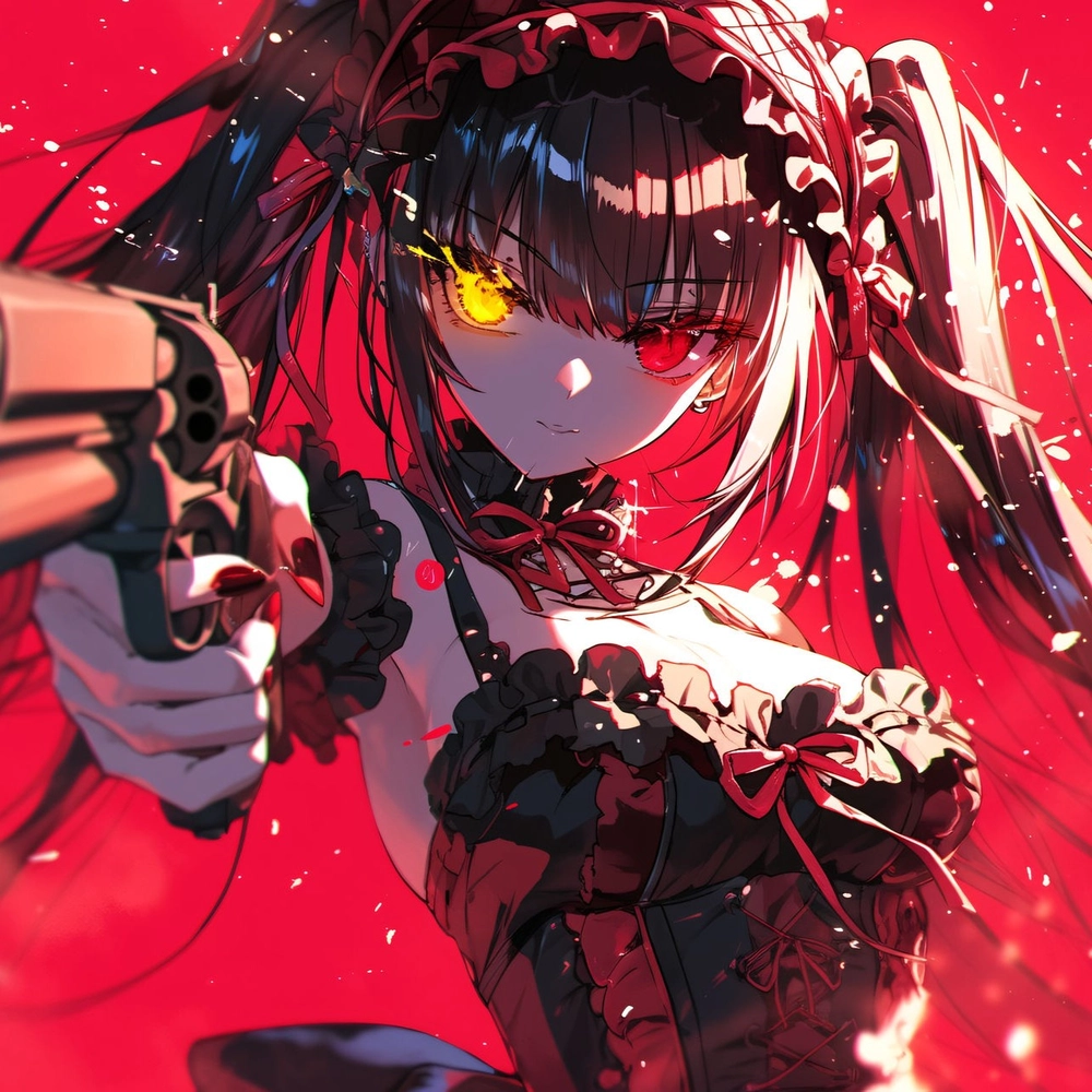 ảnh Kurumi Tokisaki dễ thương phong cách anime