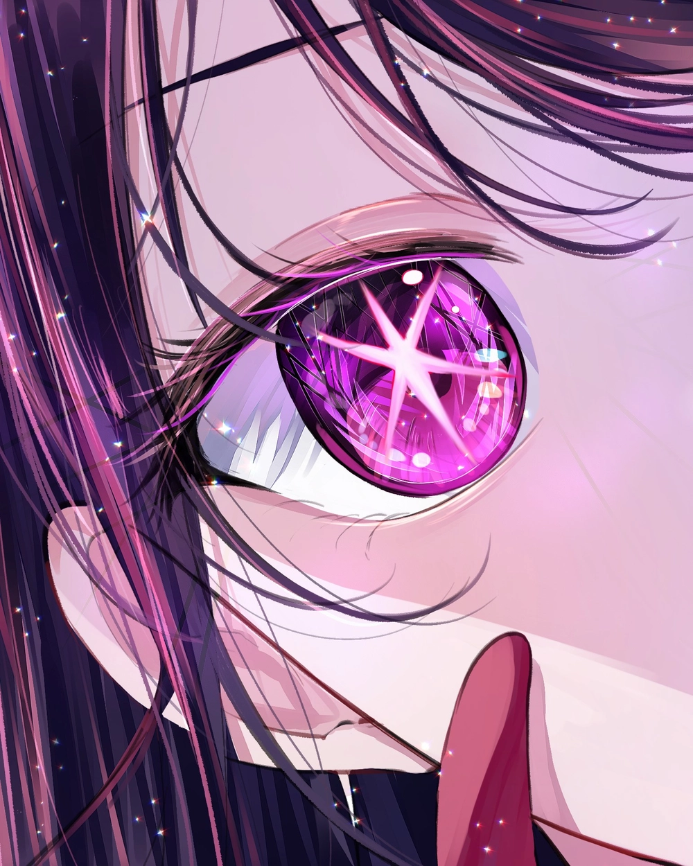 ảnh cô gái anime mắt ngầu