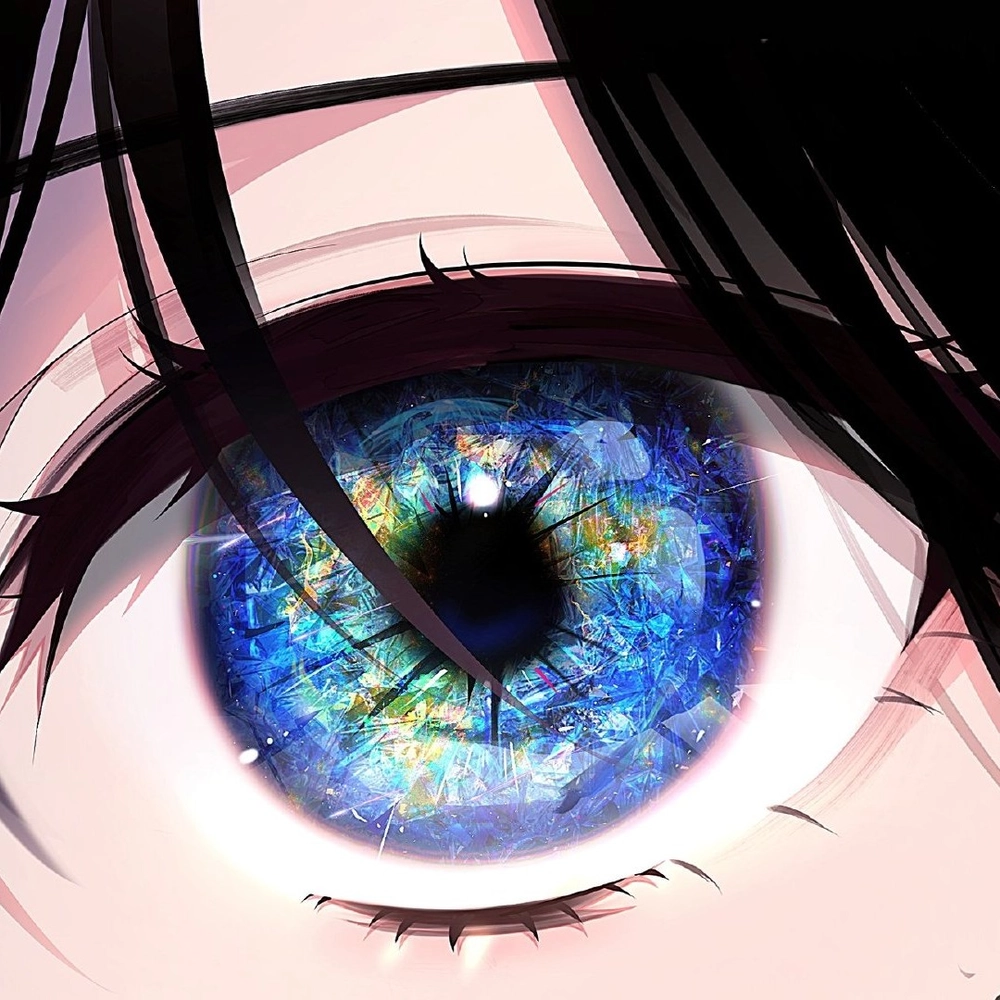 hình anime mắt xanh long lanh nữ