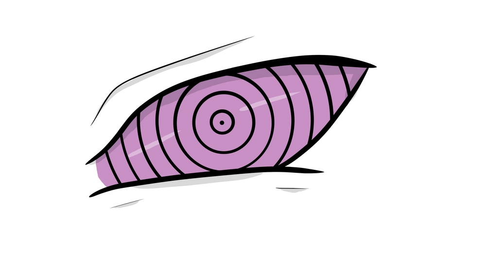 hình anime cận cảnh ánh mắt rinnegan