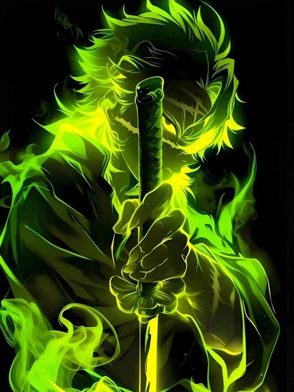 ảnh anime màu xanh lá 1