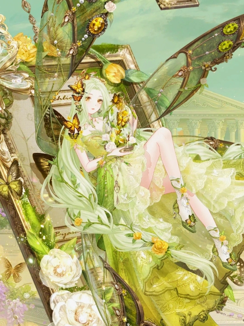 ảnh anime màu xanh lá 2