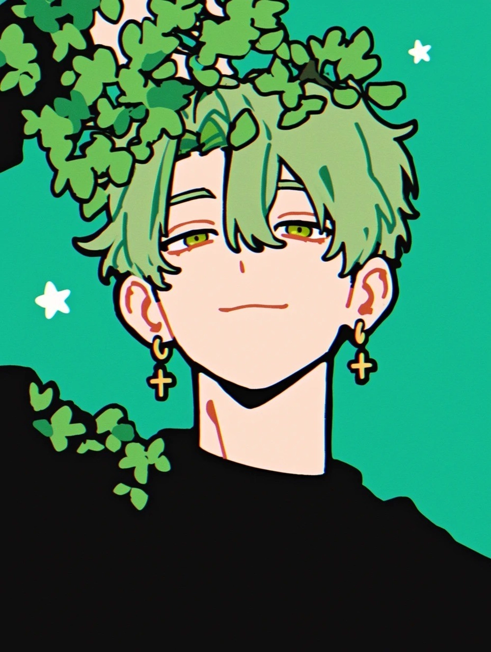 ảnh anime màu xanh lá 5