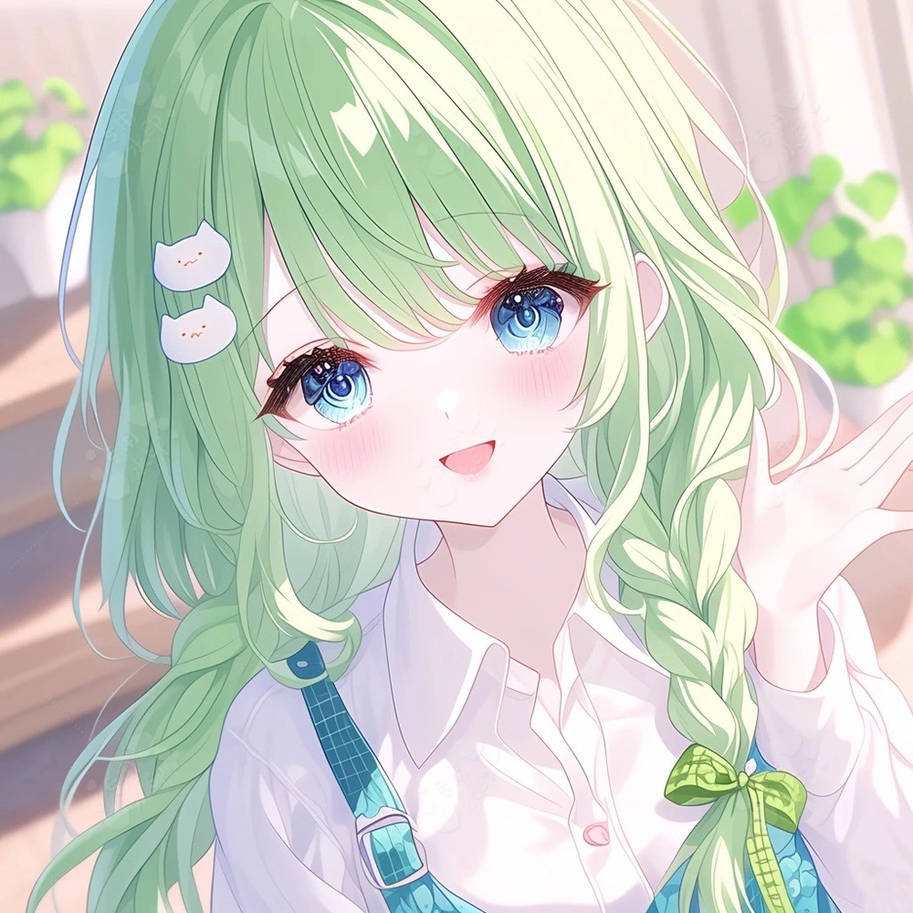 ảnh anime màu xanh lá 8