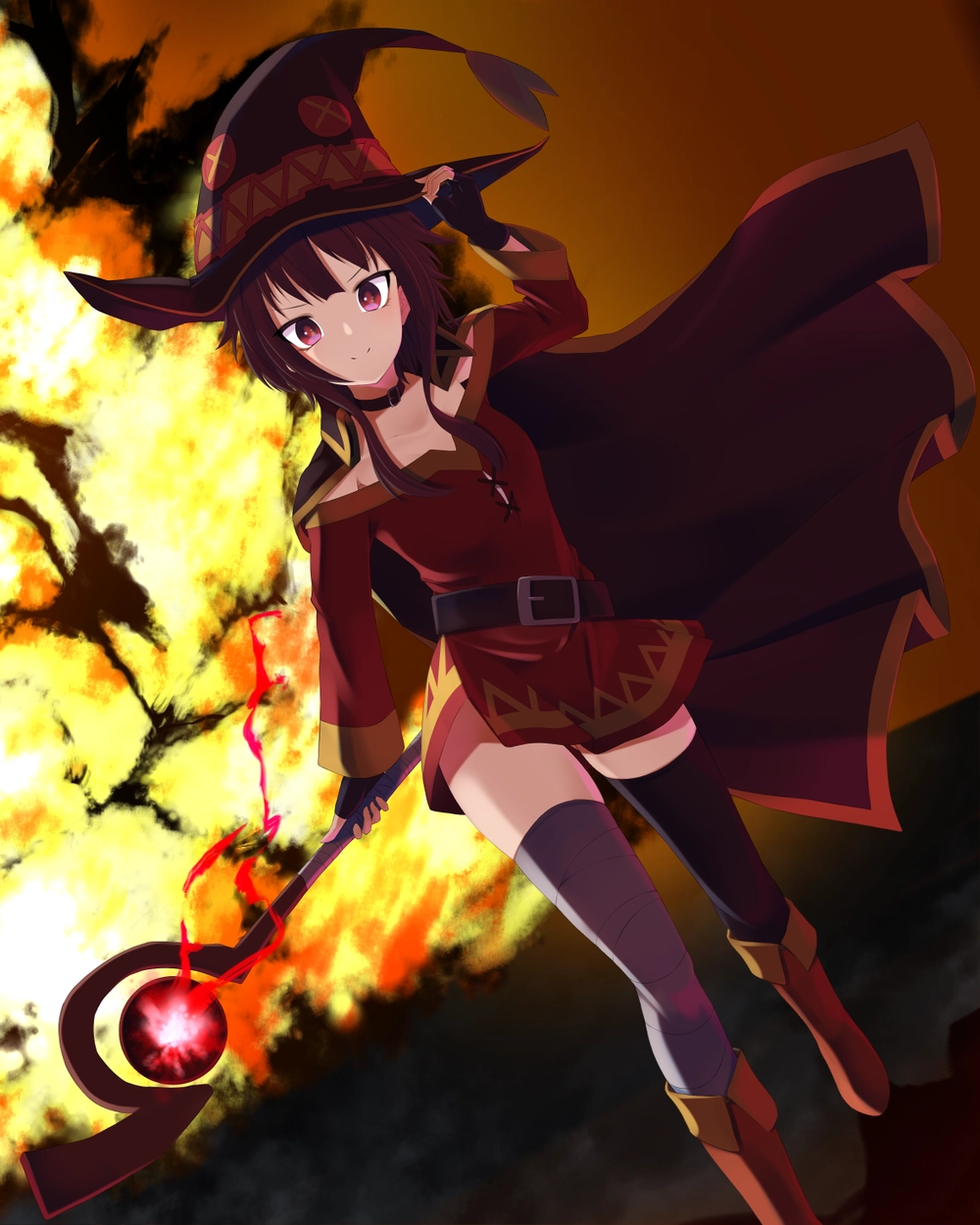 hình minh họa pháp sư anime ma thuật độc đáo