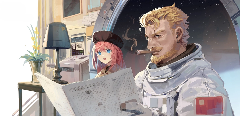 hình ảnh phi hành gia hoạt hình làm hình nền 