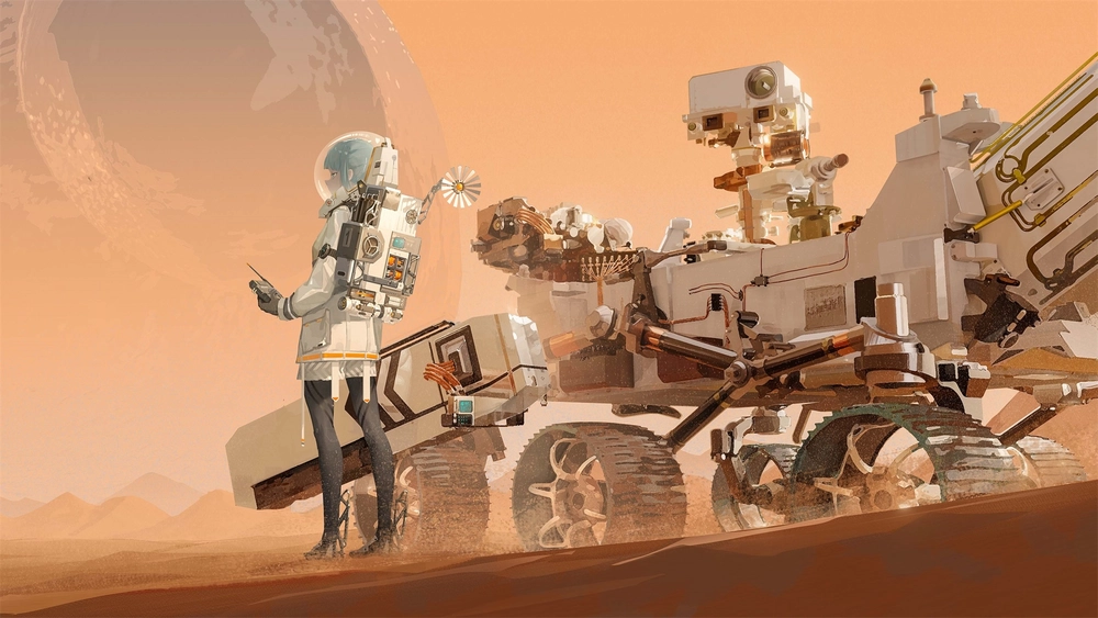 ảnh phi hành gia hoạt hình vũ trụ độc đáo 