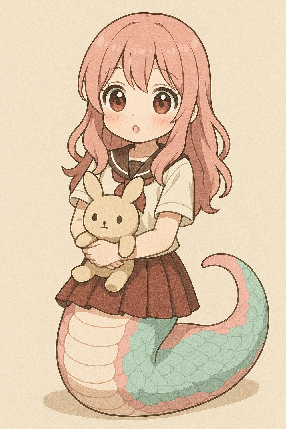 hình ảnh rắn cute dễ thương phong cách tối giản