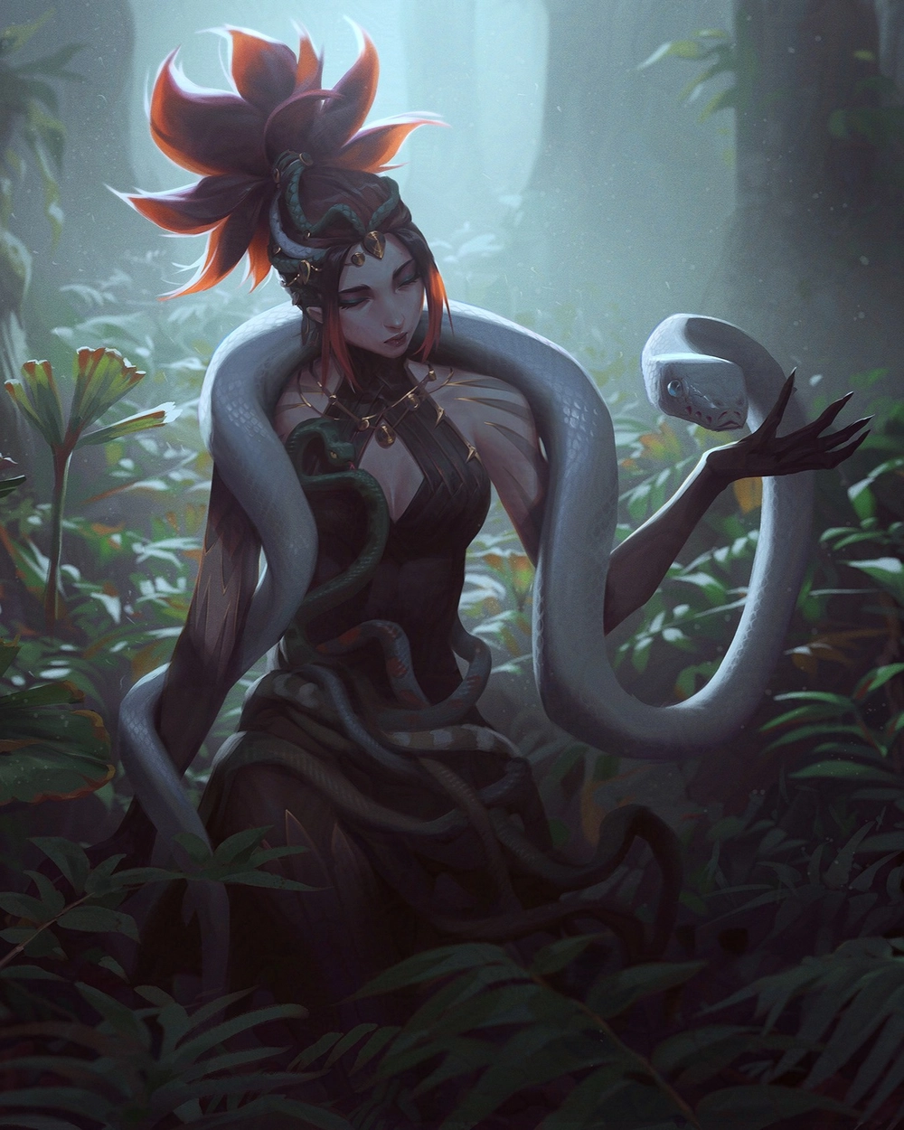 ảnh anime rắn phong cách dark