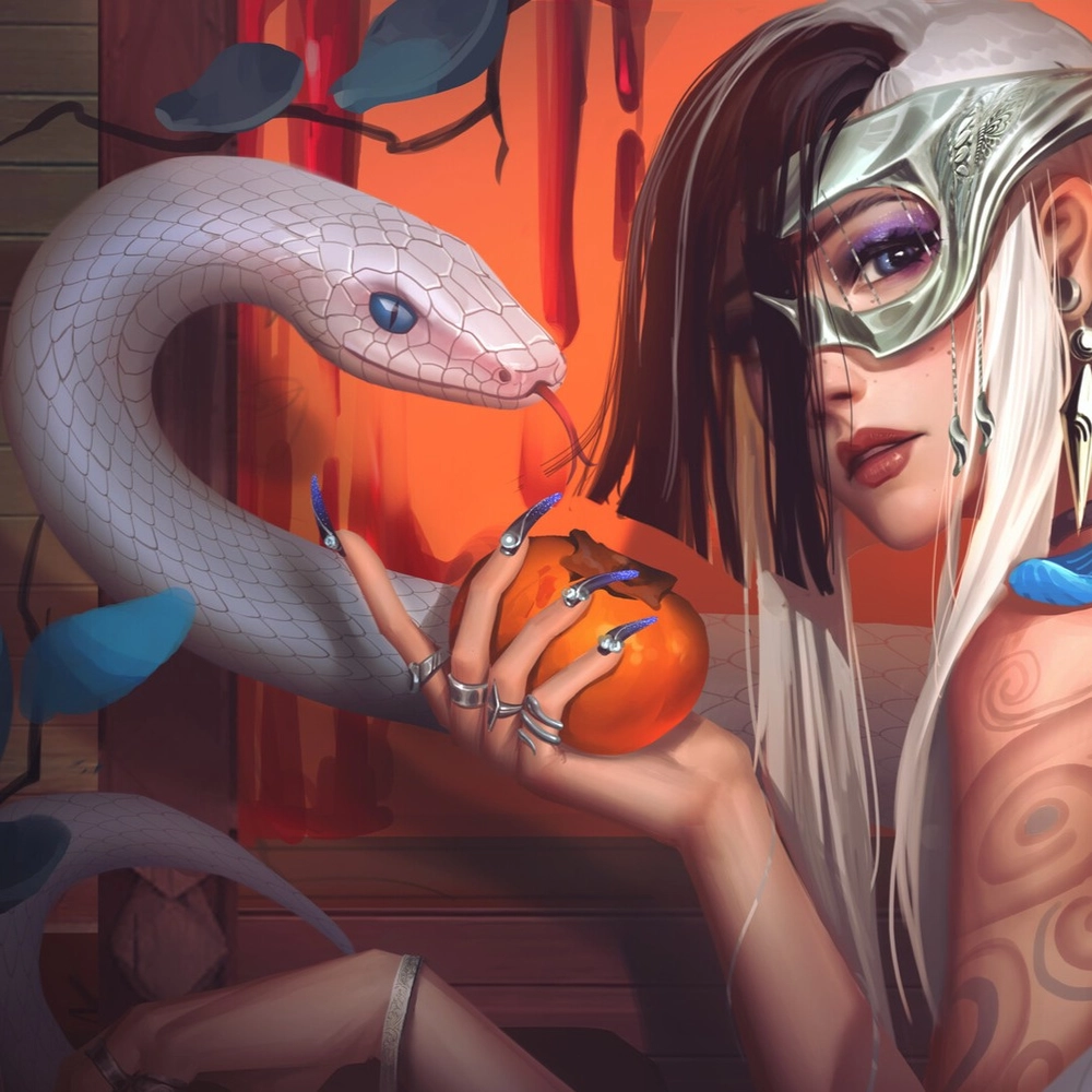 hình ảnh con rắn anime phong cách độc lạ