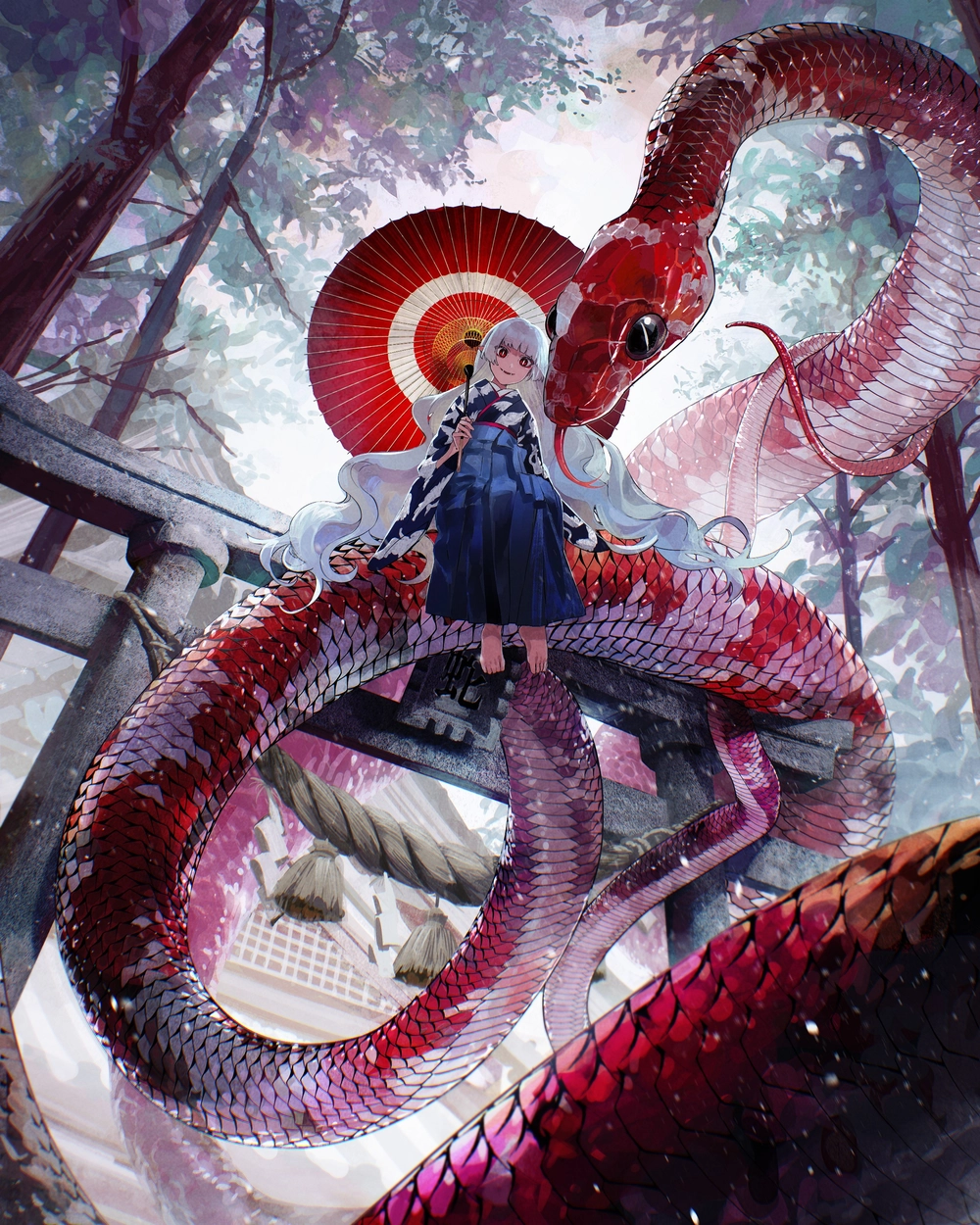 ảnh anime rắn tươi sáng