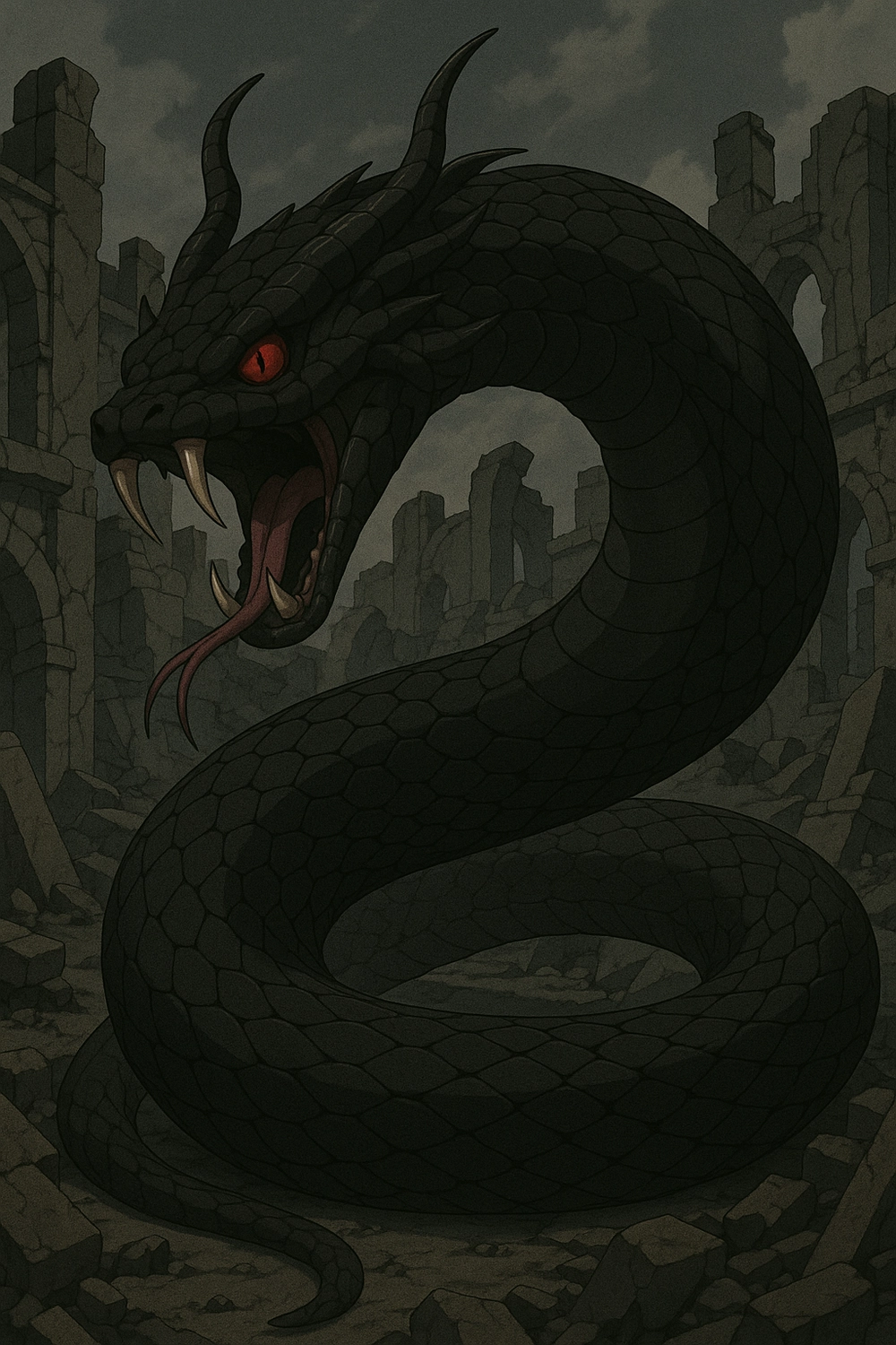 ảnh rắn anime ngầu và bí ẩn ánh mắt lạnh lùng