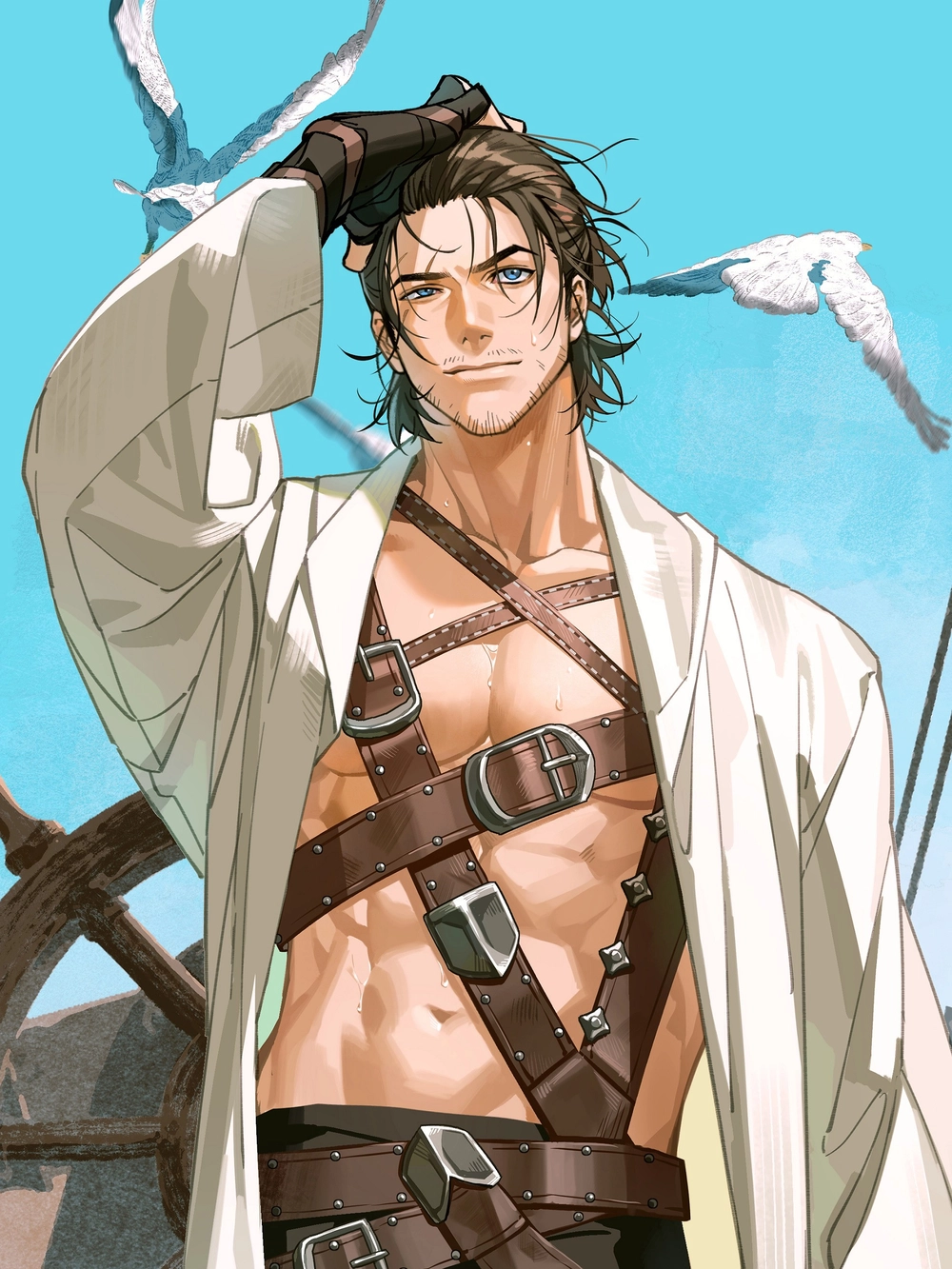 hình ảnh trai sáu múi anime cực chất 