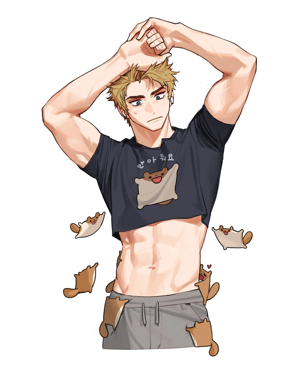 anime sáu múi cool ngầu và cơ bắp 