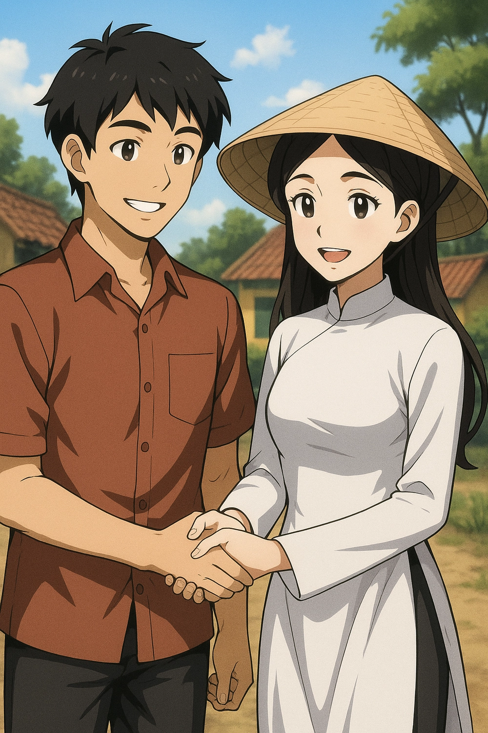 ảnh anime áo dài việt nam truyền thống