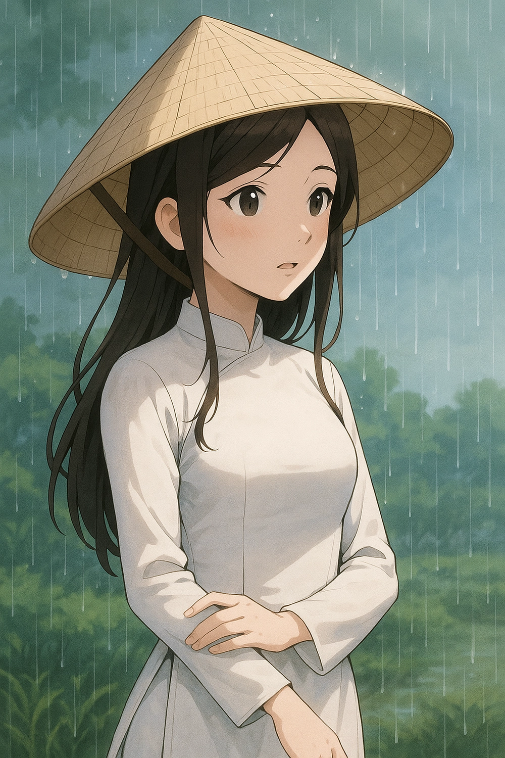 ảnh anime áo dài việt nam nghệ thuật