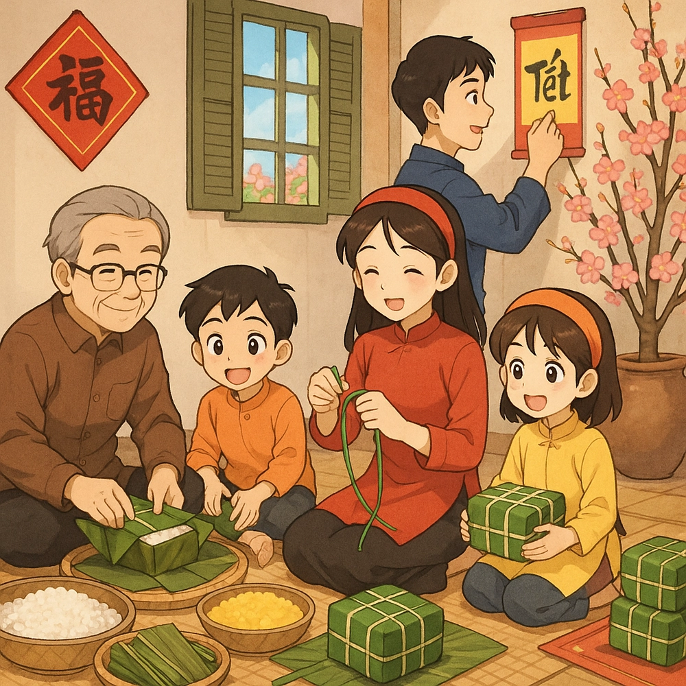 ảnh anime tết việt nam cực ấn tượng