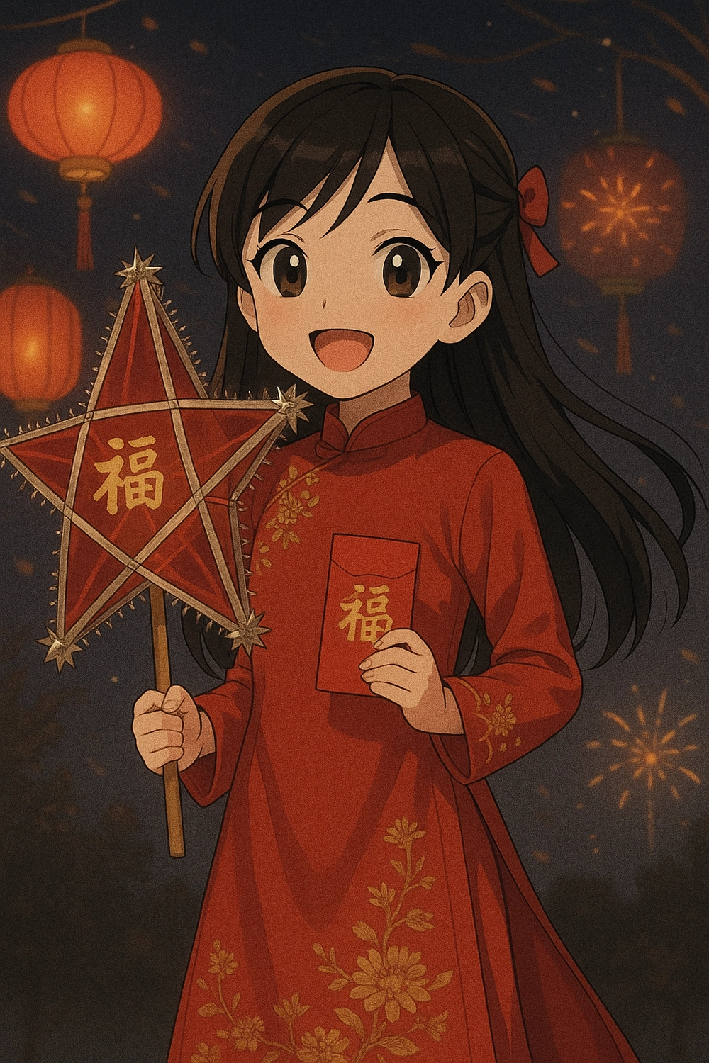 ảnh anime tết trung thu việt nam vui nhộn