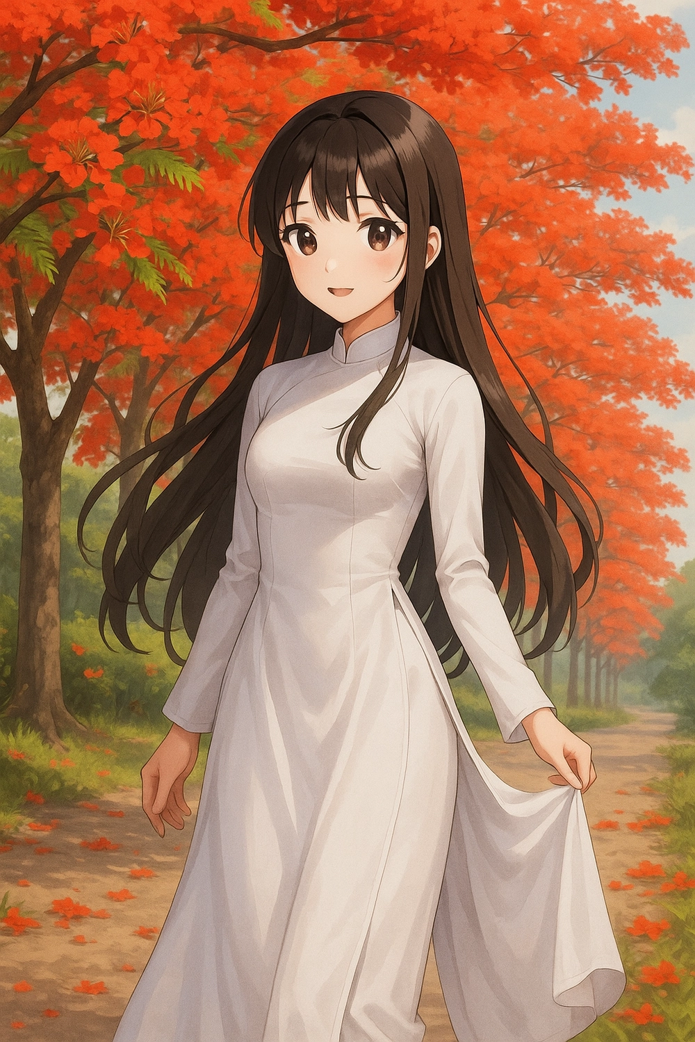 ảnh anime áo dài việt nam cực chất