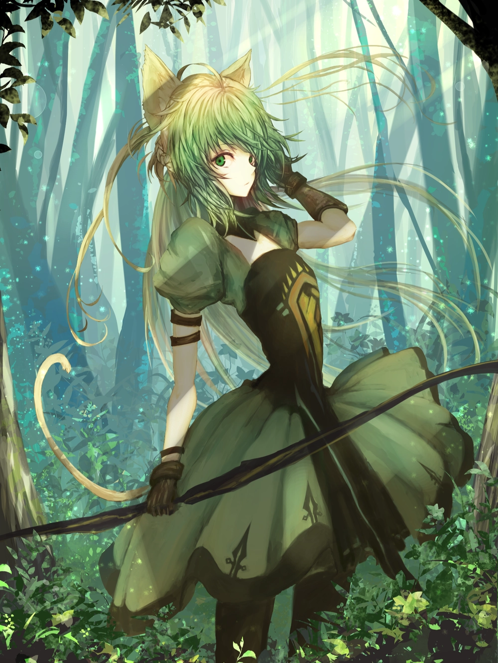 hình anime có chủ đề màu xanh