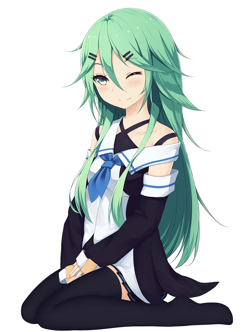 ảnh anime với màu chủ đạo xanh lá