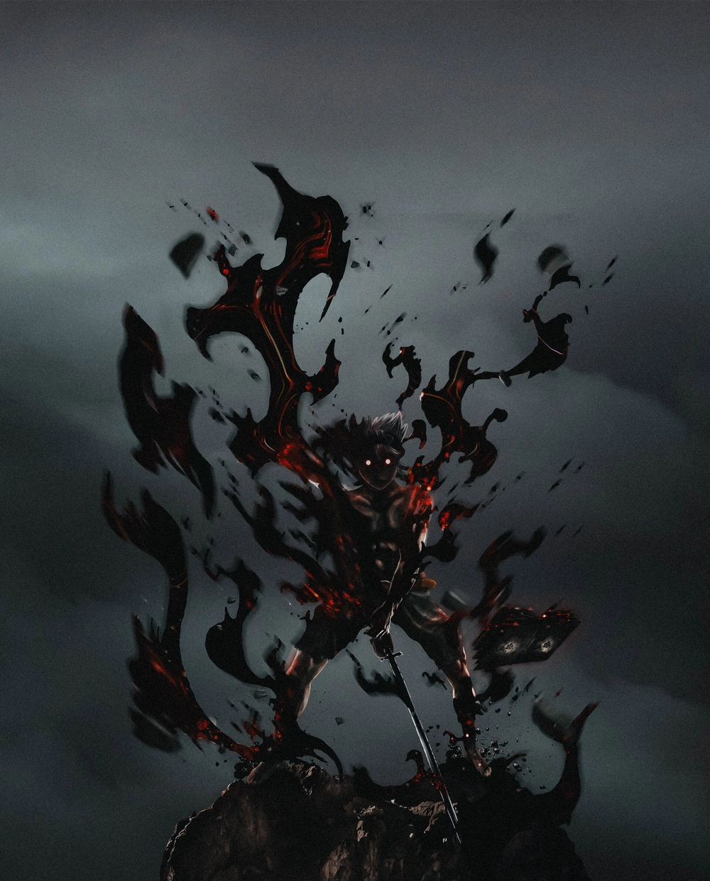 ảnh black clover anime nền tối