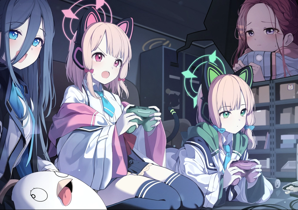 hình ảnh blue archive theo phong cách anime nhật bản