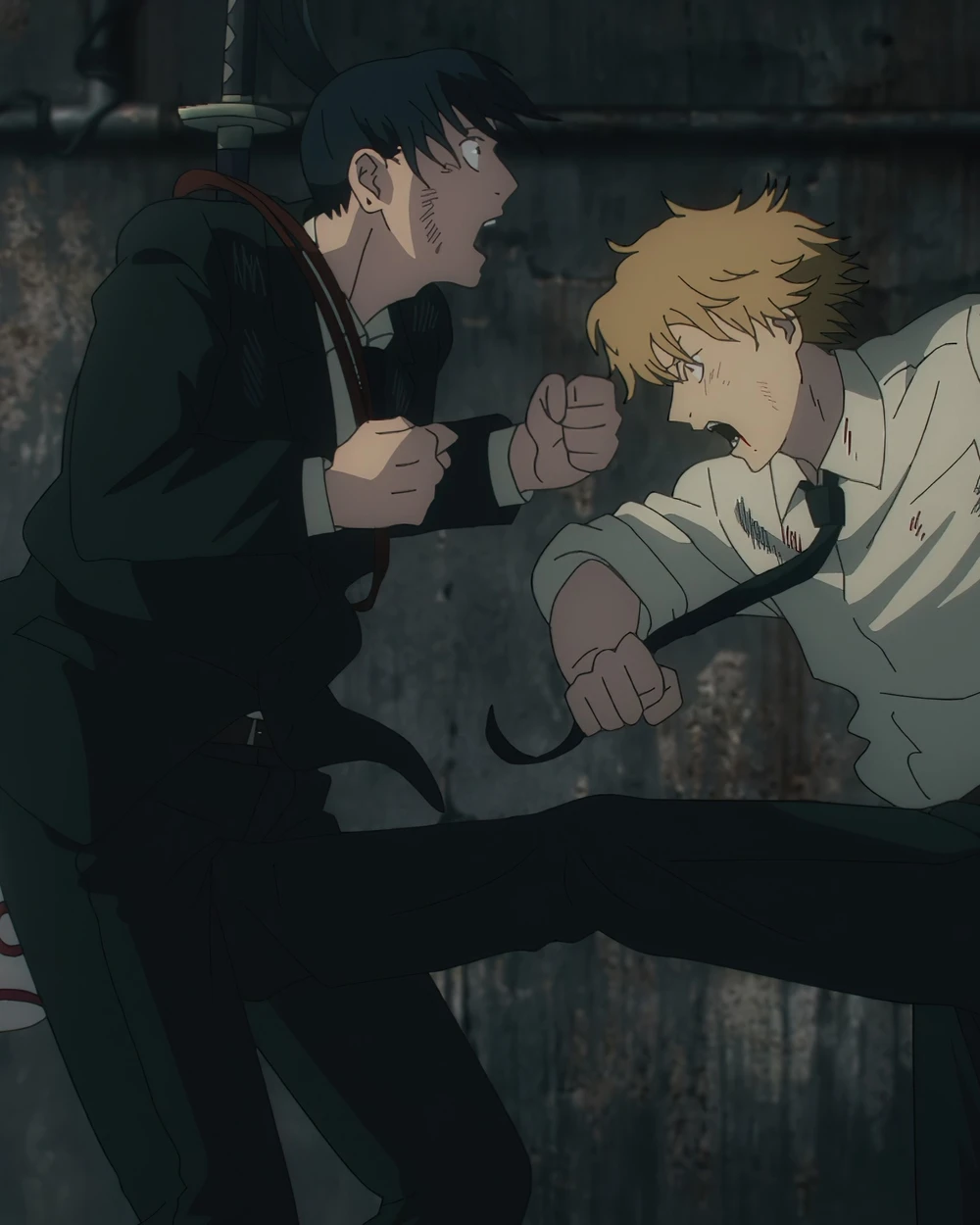 ảnh chainsaw man denji trong trận chiến 