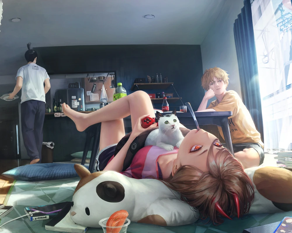 ảnh vẽ anime chainsaw man đẹp từng chi tiết 