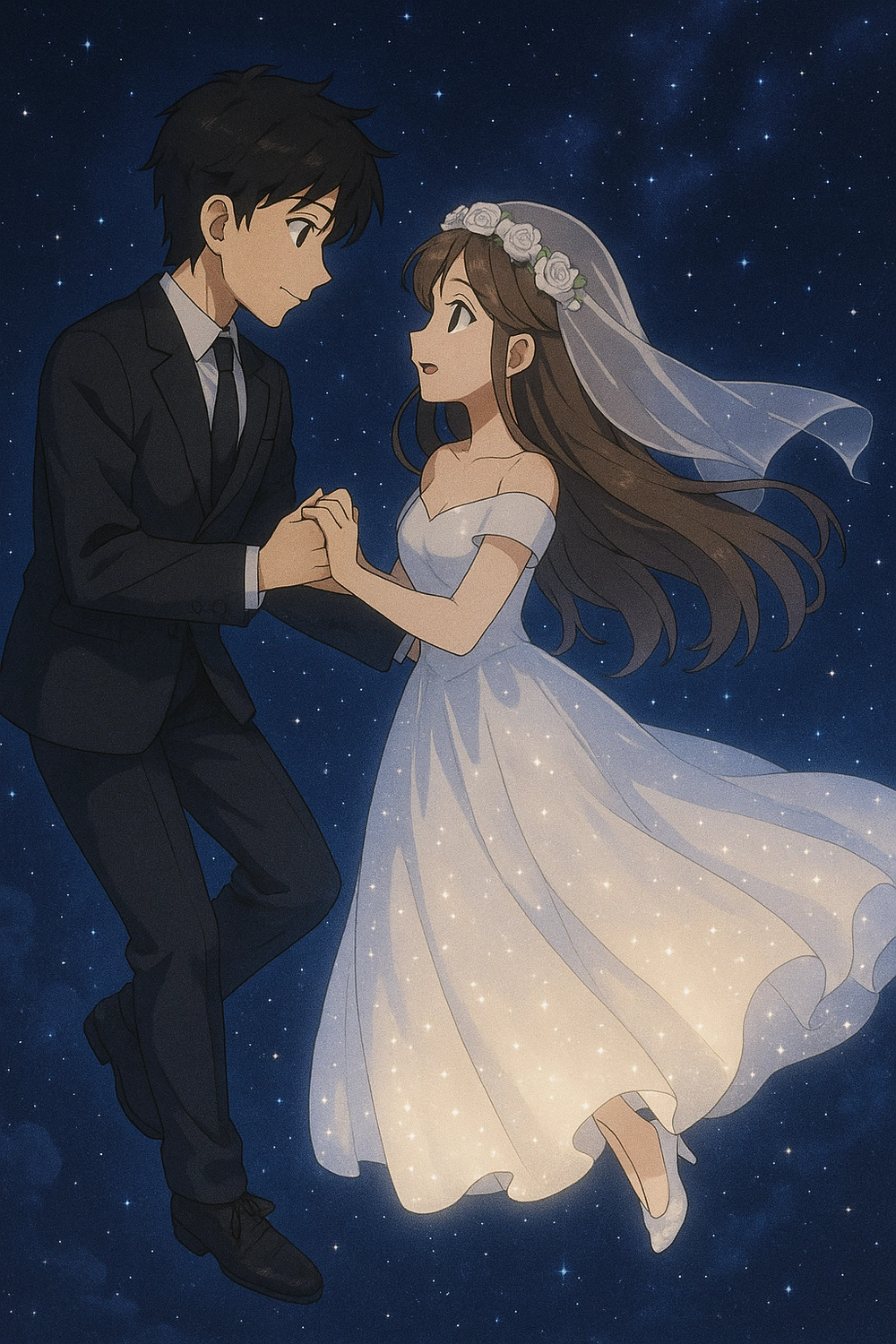 hình ảnh cô dâu chú rể anime toàn thân