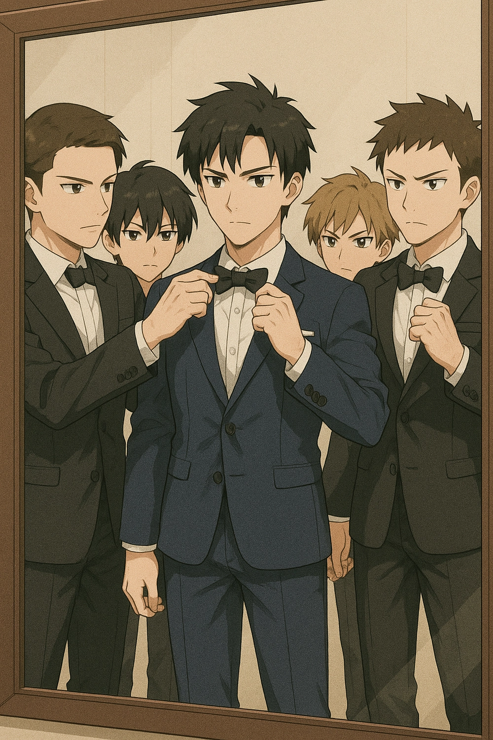 hình ảnh chú rể anime cùng phù rể