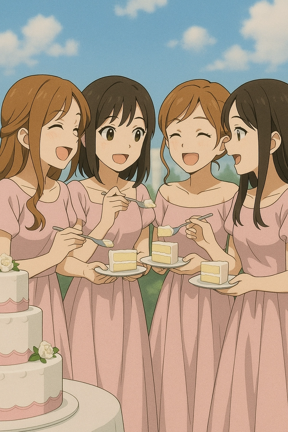 ảnh phù dâu anime phong cách kawaii