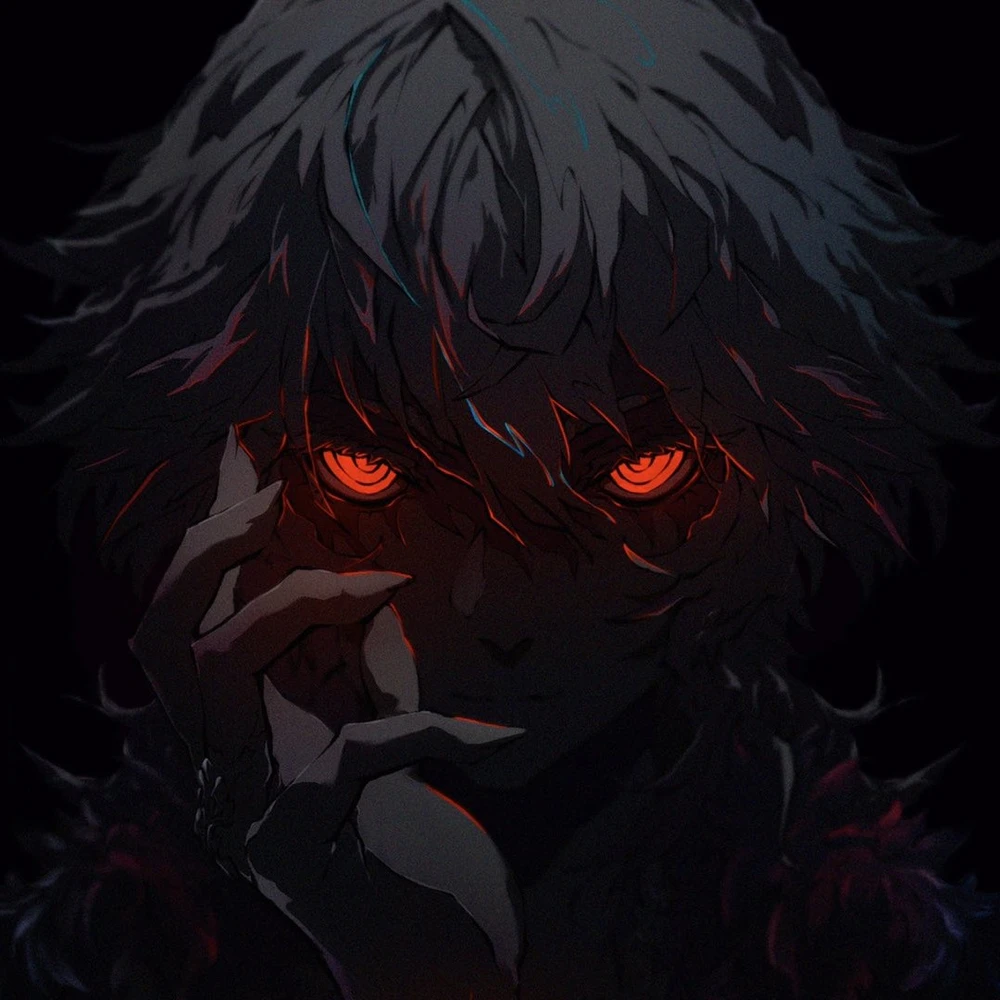 ảnh dark anime mắt đỏ