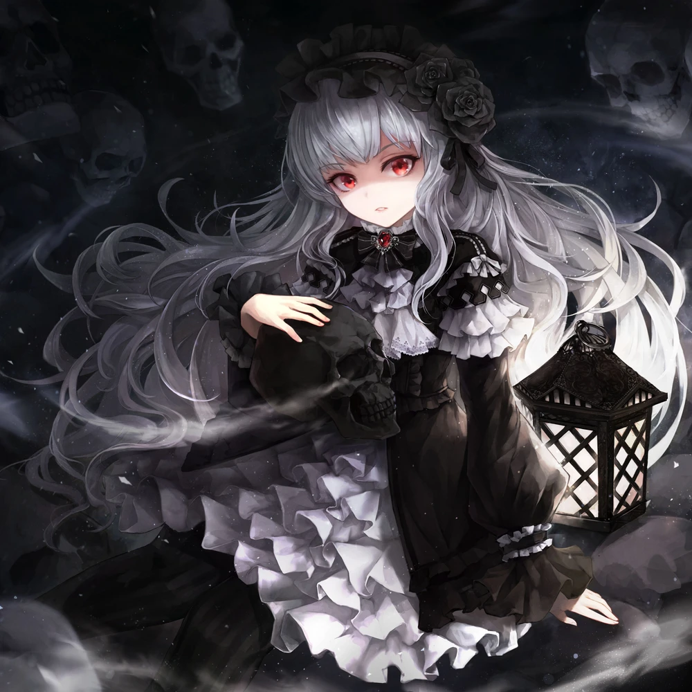 ảnh dark anime phong cách u tối, ma mị 