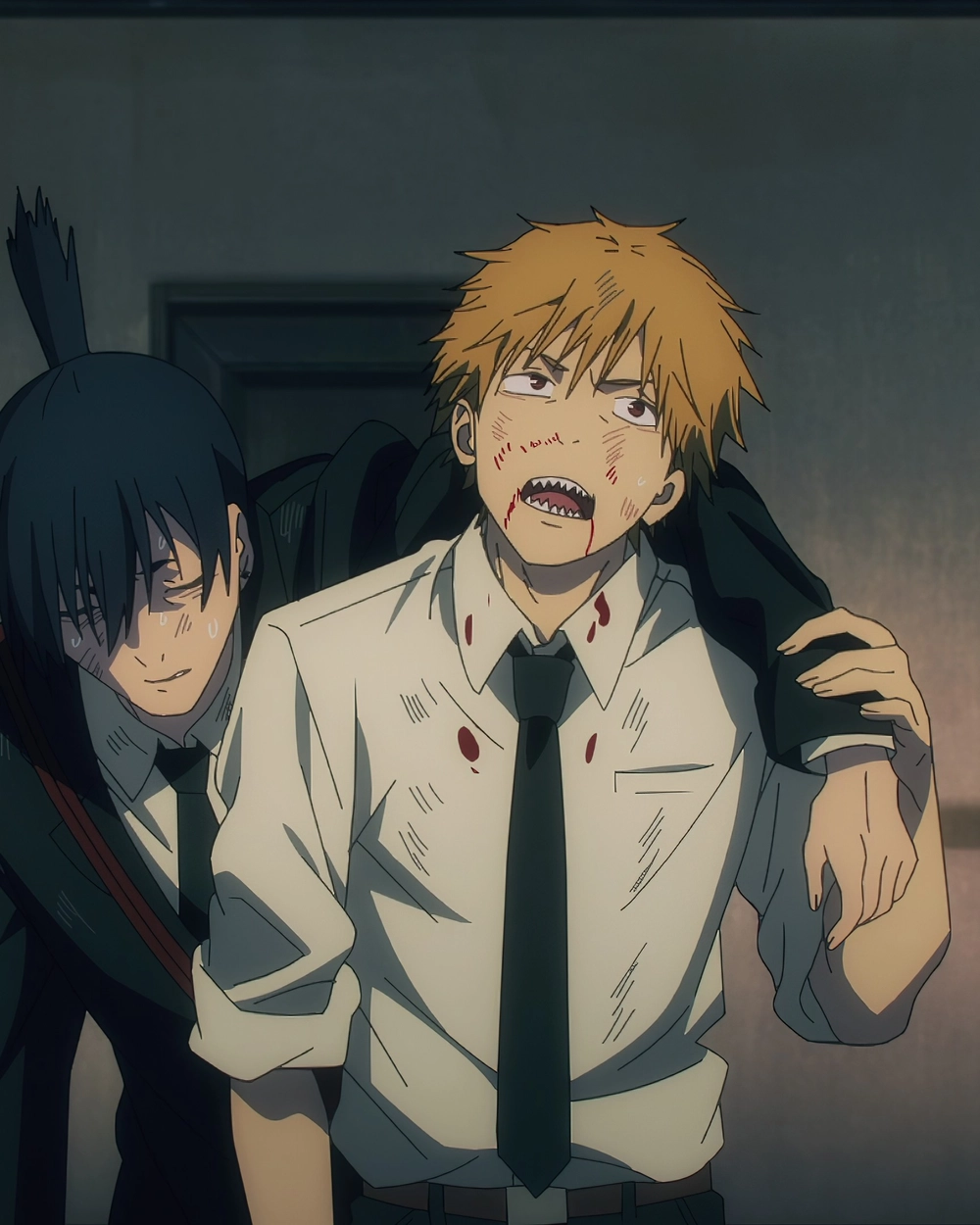 khoảnh khắc denji x yoru trong anime chainsaw man 