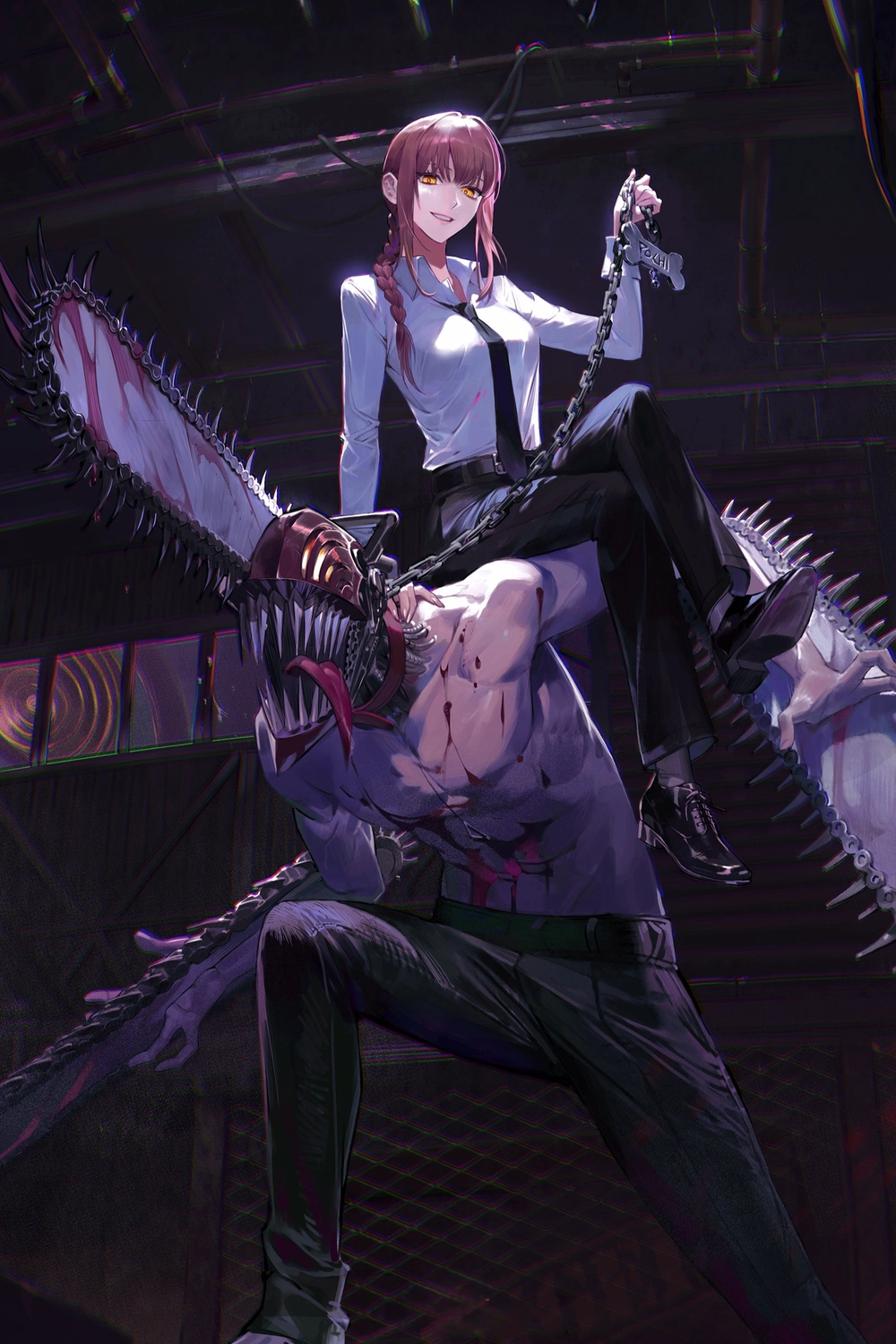 ảnh anime denji và makima 