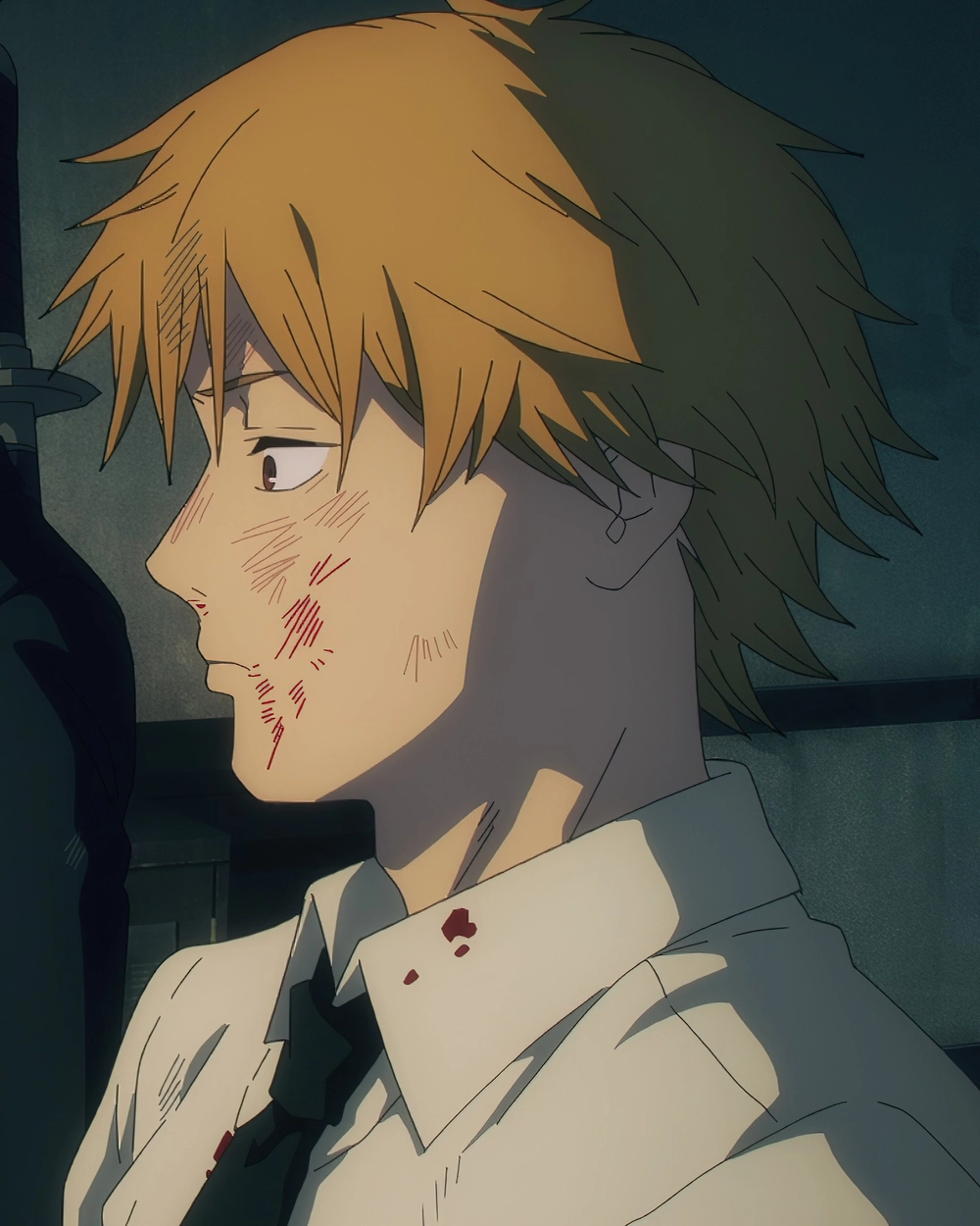 denji cười sau trận chiến 