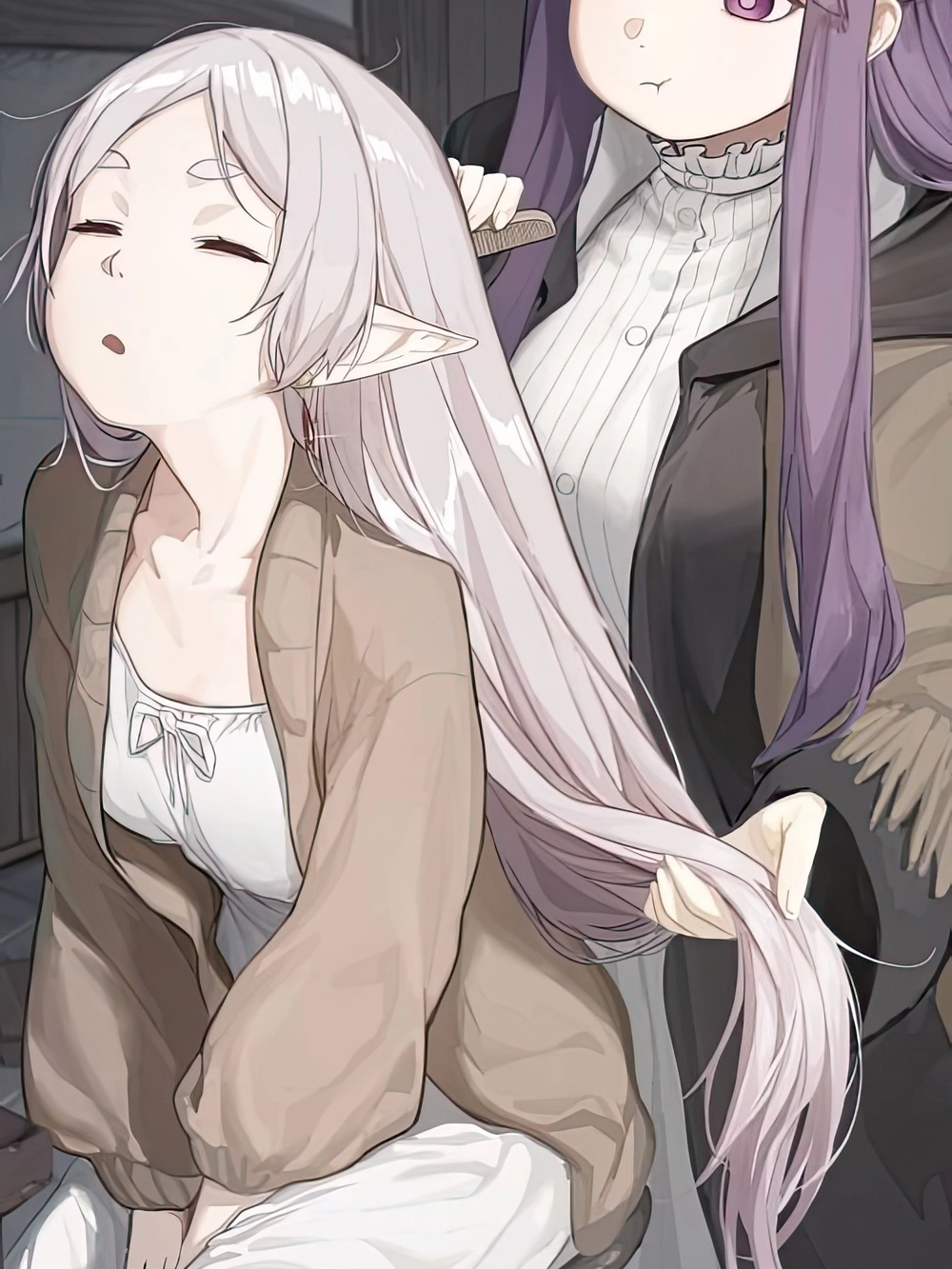 hình ảnh pháp sư frieren trong hành trình tiễn táng