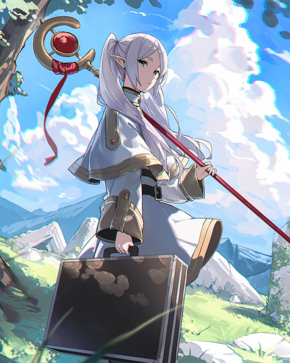 hình ảnh frieren trên hành trình tiễn đưa đồng đội