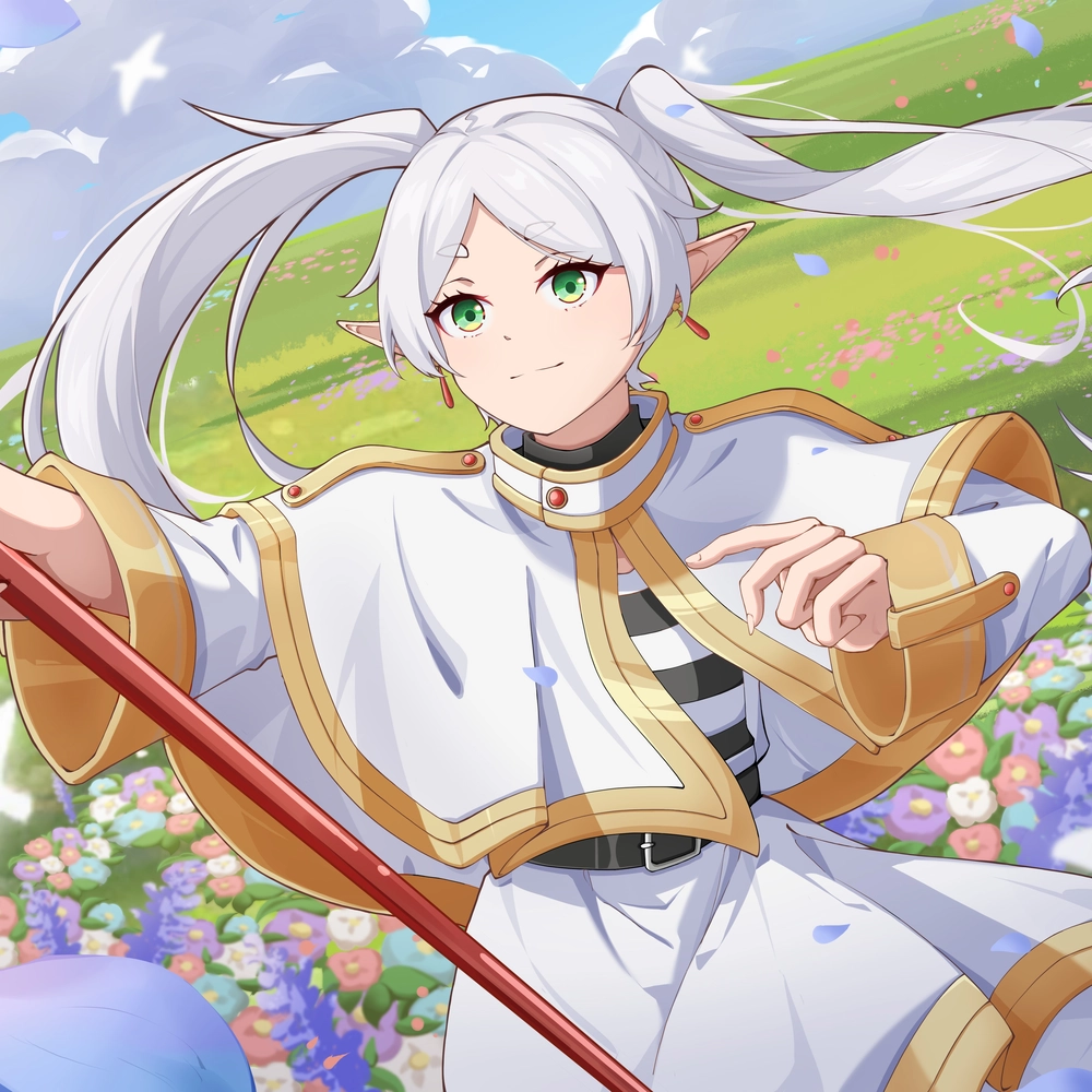 hình ảnh pháp sư frieren trong tiễn táng