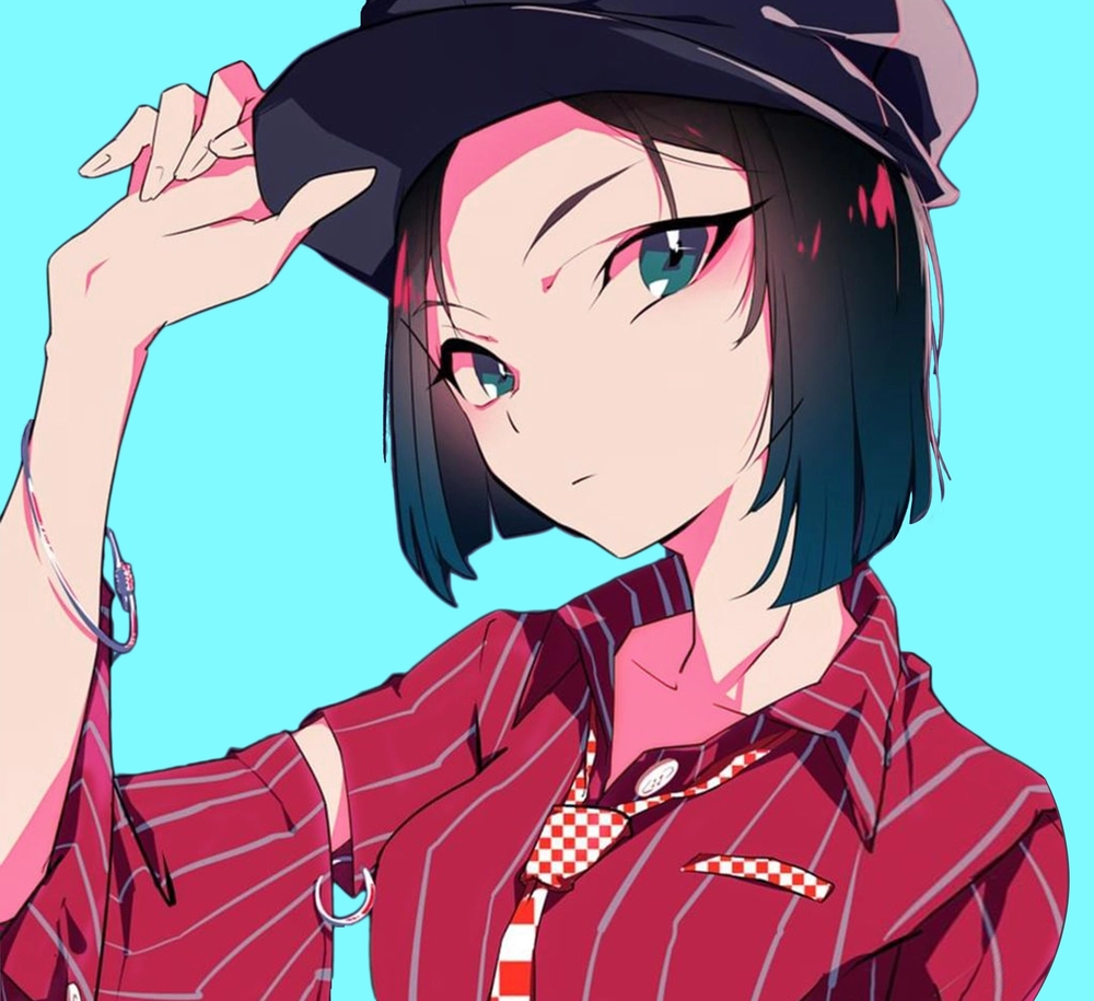 ảnh gái anime xinh tóc dài, tóc ngắn 