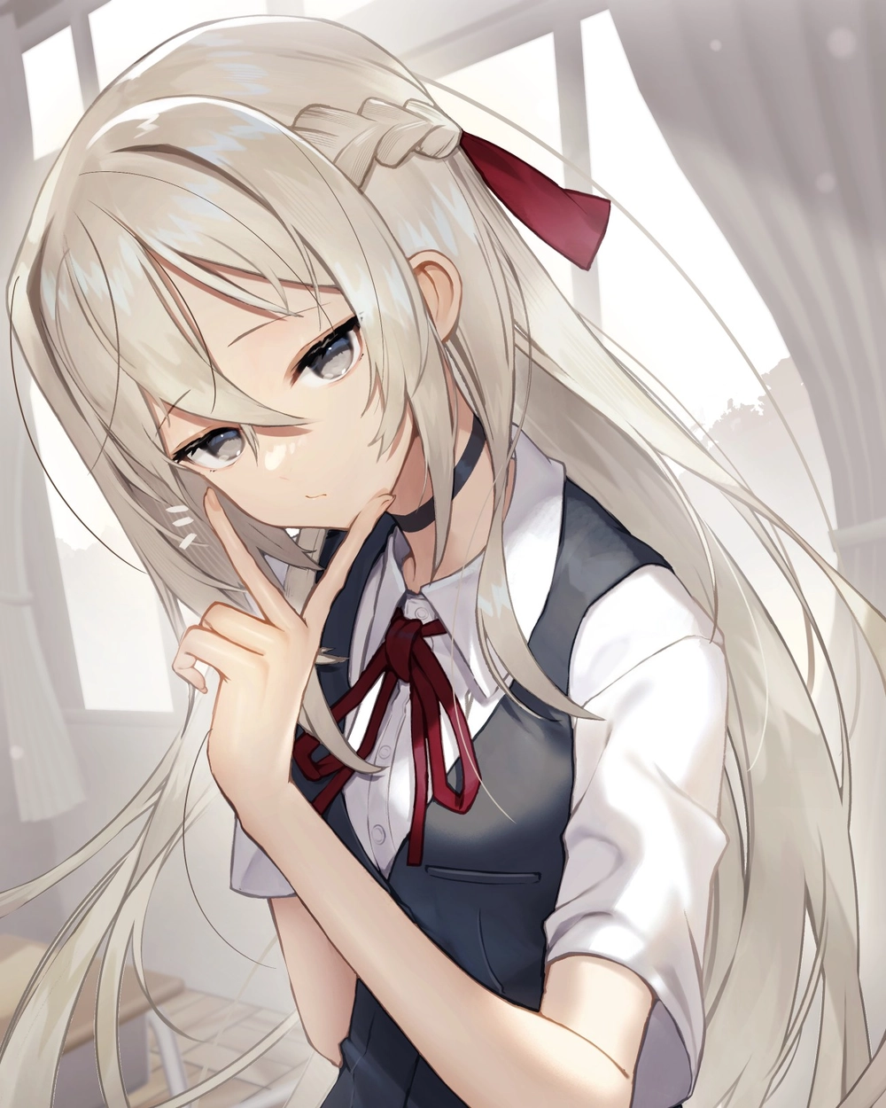 hình ảnh gái xinh anime buồn bã, tâm trạng 