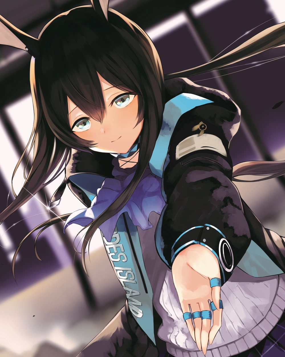 hình ảnh gái xinh anime trên nền trời đêm