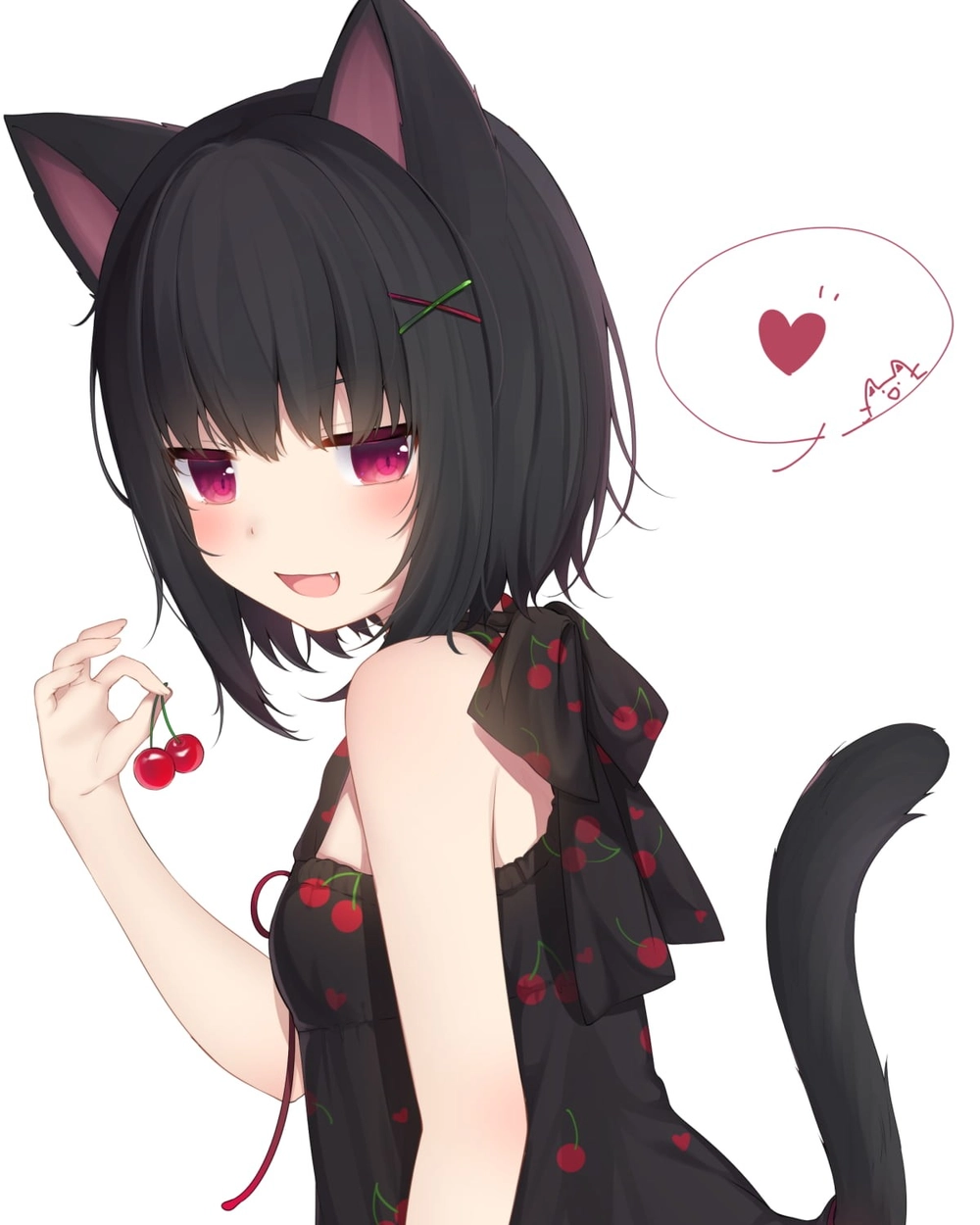 ảnh gái anime xinh mang tai mèo 