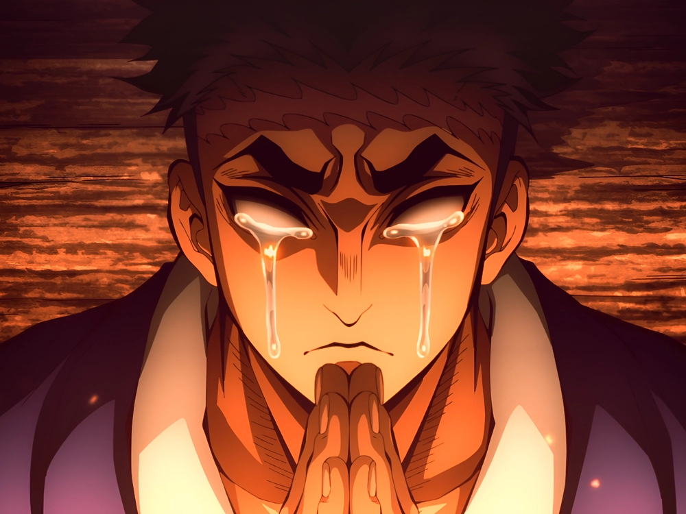 ảnh gyomei khóc trong trận chiến 