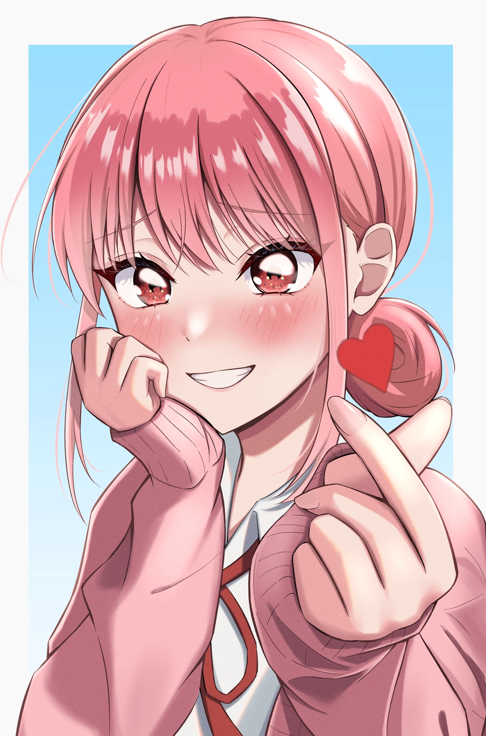 ảnh hina chono blue box đang cười